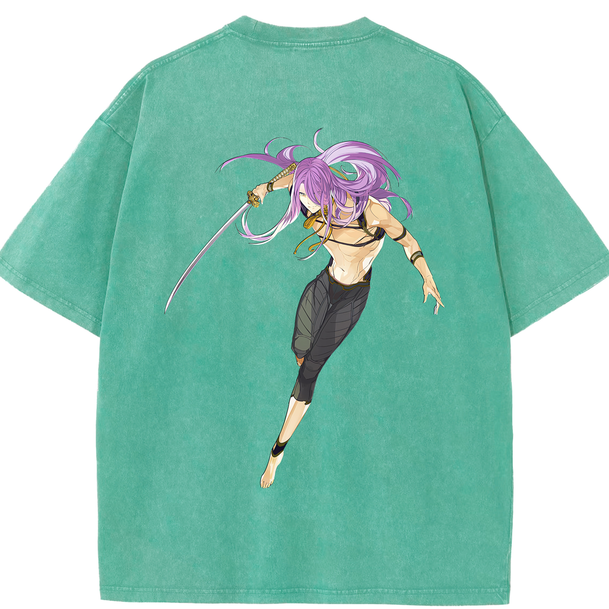 （画像用） 刀剣乱舞 Touken Ranbu 綿100% ヴィンテージ風 半袖Tシャツ（背面プリント）